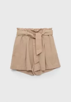 Birba&Trybeyond pantaloni scurti copii culoarea bej, neted imagine