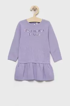 Birba&Trybeyond rochie bebe culoarea violet, midi, drept imagine
