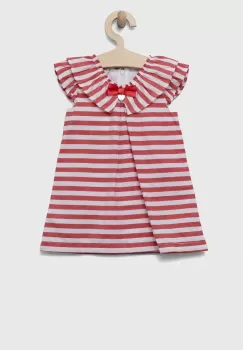 Birba&Trybeyond rochie din bumbac pentru bebelusi culoarea rosu, mini, evazati imagine