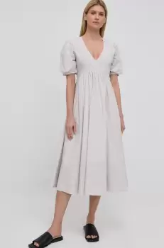 Birgitte Herskind rochie culoarea bej, midi, evazati imagine