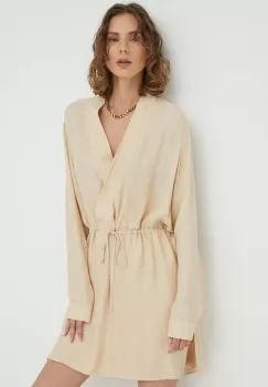 Birgitte Herskind rochie culoarea bej, mini, drept imagine