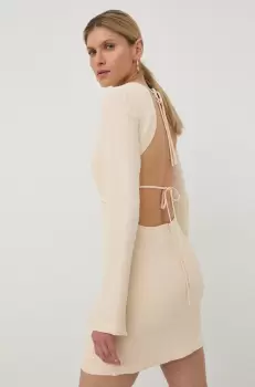 Birgitte Herskind rochie culoarea bej, mini, mulata imagine