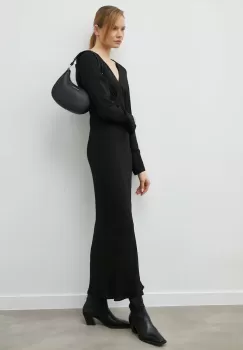 Birgitte Herskind rochie culoarea negru, maxi, drept imagine