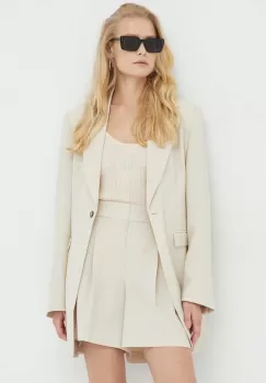 Birgitte Herskind sacou culoarea bej, un singur rand de nasturi, neted imagine