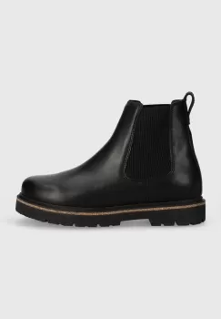 Birkenstock ghete chelsea de piele Highwood femei, culoarea negru, cu toc plat, 1025781 imagine