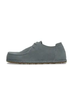 Birkenstock pantofi de piele intoarsa Utti Lace culoarea gri, 1030035 imagine