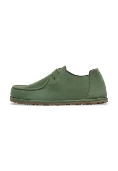 Birkenstock pantofi de piele intoarsa Utti Lace culoarea verde, 1030109 imagine