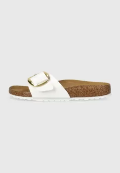 Birkenstock papuci 1019814 femei, culoarea alb, Madrid Big Buckle imagine
