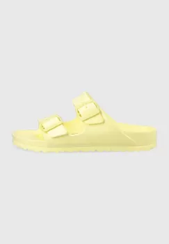 Birkenstock papuci Arizona Eva femei, culoarea galben imagine