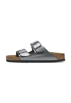 Birkenstock papuci Arizona Metallic femei, culoarea negru, 1029224 imagine