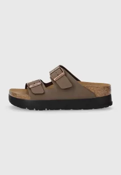 Birkenstock papuci Arizona Platform Flex femei, culoarea maro, cu platforma, 1027417 imagine