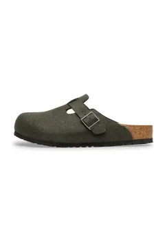 Birkenstock papuci Boston culoarea verde, 1030676 imagine