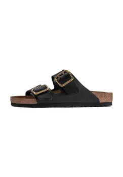 Birkenstock papuci de piele Arizona Bold Gap barbati, culoarea negru, 1022604 imagine