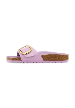 Birkenstock papuci de piele Madrid Big Buckle culoarea violet, 1030296 imagine