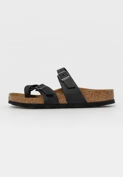 Birkenstock papuci de piele Mayari femei, culoarea negru, 171481 imagine