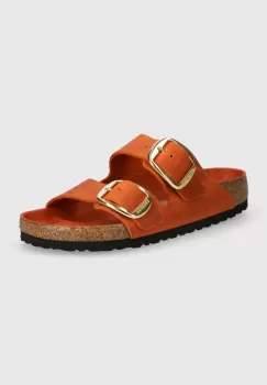Birkenstock papuci din nubuc Arizona Big Buckle culoarea portocaliu, 1026609 imagine
