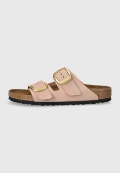 Birkenstock papuci din nubuc Arizona Big Buckle culoarea roz, 1026559 imagine