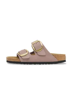 Birkenstock papuci din nubuc Arizona Big Buckle culoarea violet, 1030528 imagine
