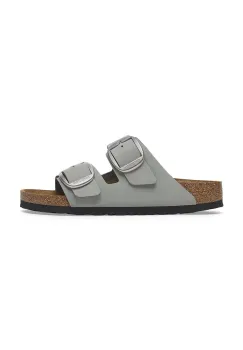 Birkenstock papuci din nubuc Arizona Big Buckle femei, culoarea gri, 1029291 imagine