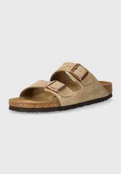 Birkenstock papuci din nubuc Arizona culoarea maro imagine