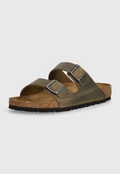 Birkenstock papuci din nubuc Arizona culoarea verde, 1027022 imagine