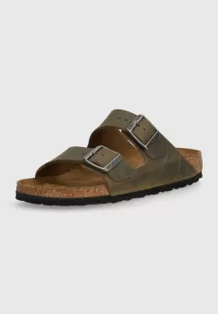 Birkenstock papuci din nubuc Arizona culoarea verde, 1027039 imagine