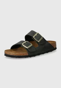 Birkenstock papuci din nubuc Arizona culoarea verde, 1028030 imagine