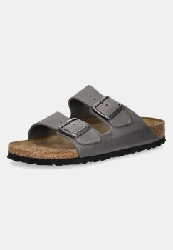 Birkenstock papuci din nubuc Arizona femei, culoarea gri, 1027026 imagine