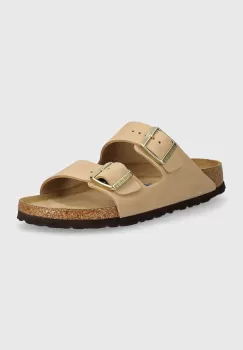 Birkenstock papuci din nubuc Arizona SFB culoarea bej, 1019016 imagine