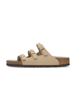 Birkenstock papuci din nubuc Florida HEX culoarea bej, 1029480 imagine