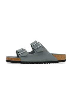Birkenstock papuci din piele Arizona culoarea gri, 1030860 imagine