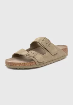 Birkenstock papuci din piele Arizona SFB femei, culoarea verde, 1019045 imagine
