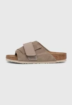 Birkenstock papuci din piele barbati, culoarea bej 1015572 imagine