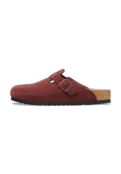 Birkenstock papuci din piele Boston Varsity culoarea rosu, 1030648 imagine