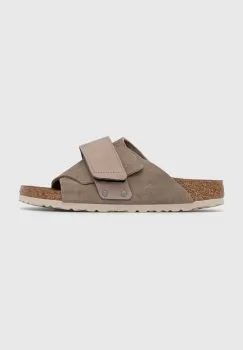 Birkenstock papuci din piele femei, culoarea gri 1015573 imagine