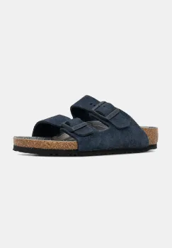 Birkenstock papuci din piele intoarsa pentru copii Arizona culoarea bleumarin, 1030854 imagine