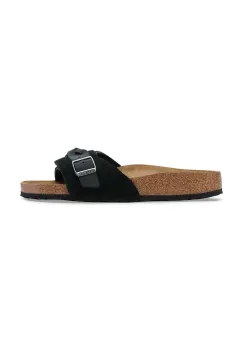 Birkenstock papuci din piele Oita Braided culoarea negru, 1030549 imagine