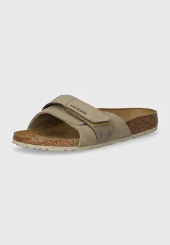 Birkenstock papuci din piele Oita femei, culoarea bej, 1028056 imagine