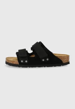 Birkenstock papuci din piele Uji femei, culoarea negru, 1024832 imagine