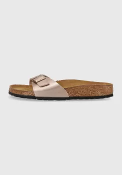 Birkenstock papuci Madrid femei, culoarea auriu imagine