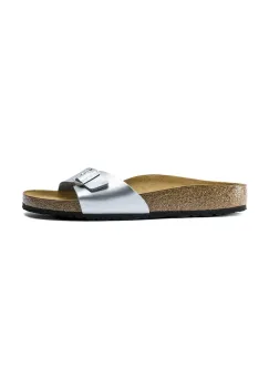 Birkenstock papuci Madrit femei, culoarea argintiu imagine