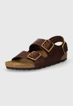 Birkenstock sandale de piele Milano Bold Gap femei, culoarea maro, 1023595 imagine