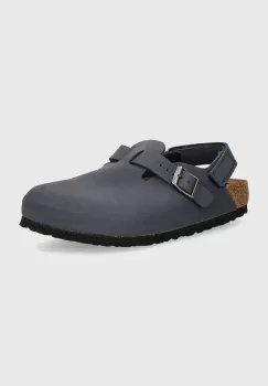 Birkenstock sandale din nabuc pentru copii Tokio AS culoarea albastru marin, 1027917 imagine
