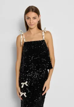 Bizuu bluza MELBA femei, culoarea negru, cu imprimeu, TOP MELBA_CZARNY_AW24 imagine