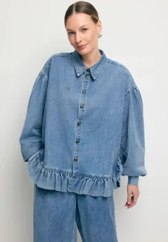 BIZUU camasa pentru femei, din denim FALBI imagine