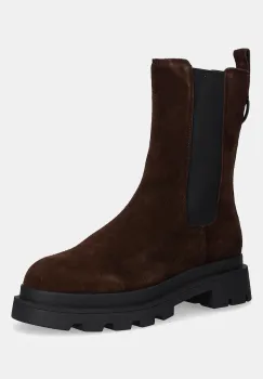 Blauer botine din piele intoarsa KIMMEL culoarea maro, cu platforma, F5KIMMEL08/SUE imagine