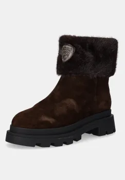 Blauer cizme din piele intoarsa KIMMEL culoarea maro, cu platforma, F5KIMMEL10/SUE imagine