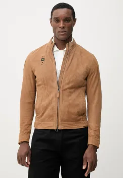 Blauer geaca din piele intoarsa CYPHERLIS imagine