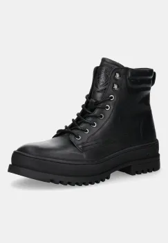 Blauer ghete de piele IUKA culoarea negru, F5IUKA01/LEA imagine