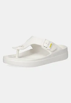 Blauer papuci NOMA femei, culoarea alb, cu toc plat, S5NOMA02 imagine